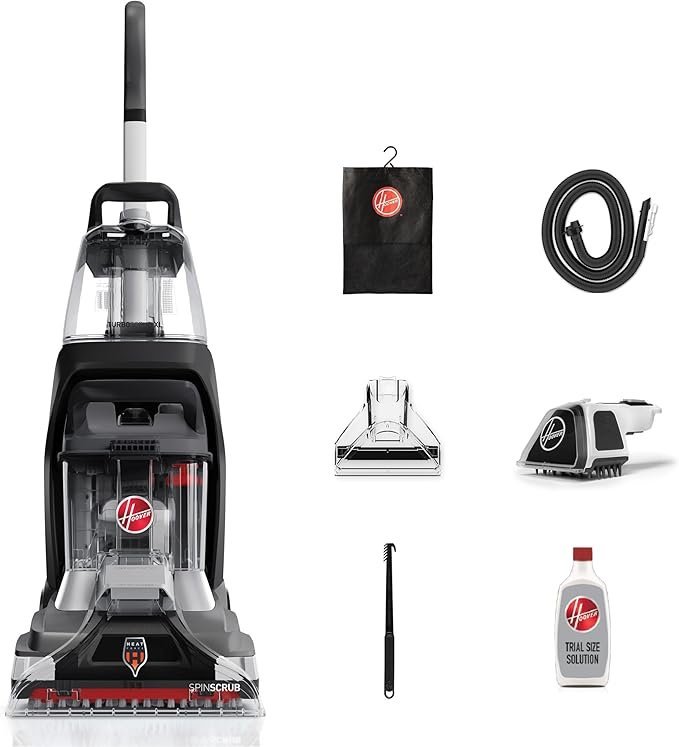 hoover powerscrub xl pet carpet cleaner machine, upright shampooer, fh68050, black hoover powerscrub xl pet carpet cleaner machine, upright shampooer, fh68050, black