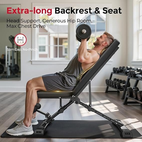 flybird wb5 weight bench, astm certified 800lbs adjustable weight bench workout bench foldable for home gym, 90° to 30° fid and 30in extended backrest for bench press strength training exercise flybird wb5 weight bench, astm certified 800lbs adjustable weight bench workout bench foldable for home gym, 90° to 30° fid and 30in extended backrest for bench press strength training exercise