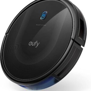 eufy robot vacuum 11s max, super thin, powerful suction, quiet, self charging robotic vacuum cleaner, cleans hard floors to medium pile carpets, black