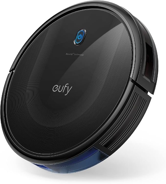 eufy robot vacuum 11s max, super thin, powerful suction, quiet, self charging robotic vacuum cleaner, cleans hard floors to medium pile carpets, black eufy robot vacuum 11s max, super thin, powerful suction, quiet, self charging robotic vacuum cleaner, cleans hard floors to medium pile carpets, black