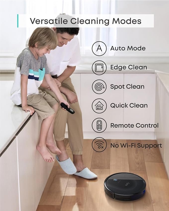 eufy robot vacuum 11s max, super thin, powerful suction, quiet, self charging robotic vacuum cleaner, cleans hard floors to medium pile carpets, black eufy robot vacuum 11s max, super thin, powerful suction, quiet, self charging robotic vacuum cleaner, cleans hard floors to medium pile carpets, black