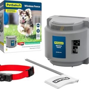 petsafe wireless pet containment system original wireless electric fence for dogs covers up to 1/2 acre for pets 8lb+