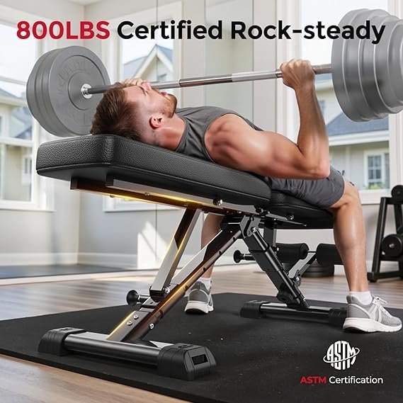 flybird wb5 weight bench, astm certified 800lbs adjustable weight bench workout bench foldable for home gym, 90° to 30° fid and 30in extended backrest for bench press strength training exercise flybird wb5 weight bench, astm certified 800lbs adjustable weight bench workout bench foldable for home gym, 90° to 30° fid and 30in extended backrest for bench press strength training exercise