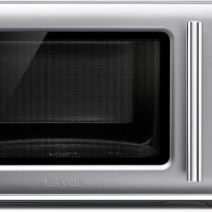 breville bmo650sil compact wave soft close countertop microwave oven, silver