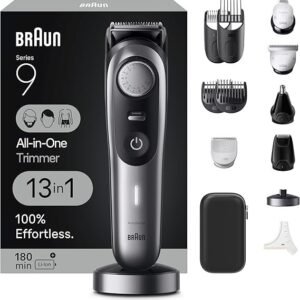 braun series 9 all in one multi grooming kit for men, 13 in 1 beard trimmer, body groomer, hair clipper and manscaping for face & body, 9440