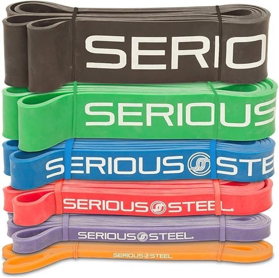 serious steel 41" assisted pull up band, heavy duty resistance band sets, stretching, powerlifting, resistance training and pull up assistance bands