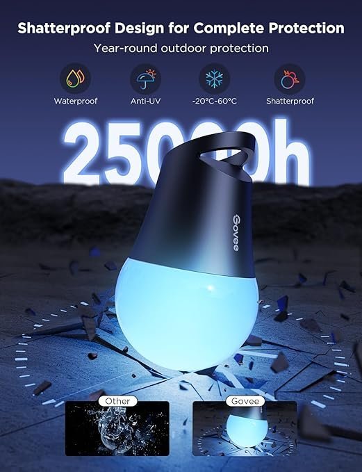 govee smart outdoor string lights 2, 144ft outdoor lights with dimmable warm white led bulbs, 47 scene modes for patio, backyard, balcony, ip65 waterproof, works with alexa, app control govee smart outdoor string lights 2, 144ft outdoor lights with dimmable warm white led bulbs, 47 scene modes for patio, backyard, balcony, ip65 waterproof, works with alexa, app control