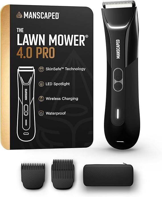 manscaped® the lawn mower® 4.0 pro groin & body hair trimmer, updated skinsafe® trimmer blade, waterproof wet/dry groomer, usb c & wireless charging compatible, men’s ball shaver with travel lock manscaped® the lawn mower® 4.0 pro groin & body hair trimmer, updated skinsafe® trimmer blade, waterproof wet/dry groomer, usb c & wireless charging compatible, men’s ball shaver with travel lock
