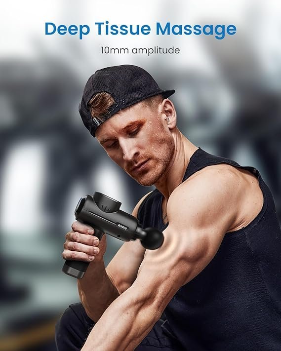 renpho active+ percussion massage gun, mothers day gifts, 5 adjustable speeds for back, neck, muscle recovery app controlled guided courses, with carry case for professional athlete, gym and travel renpho active+ percussion massage gun, mothers day gifts, 5 adjustable speeds for back, neck, muscle recovery app controlled guided courses, with carry case for professional athlete, gym and travel