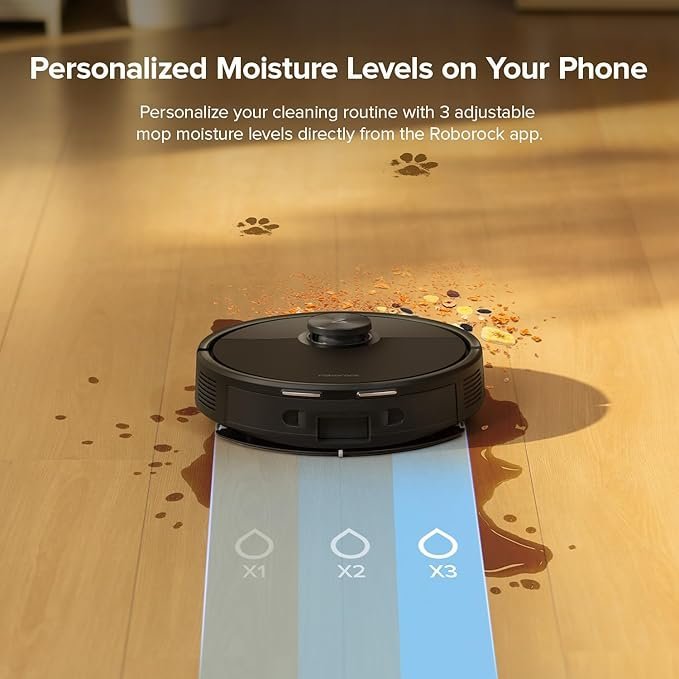 roborock q7 m5 robot vacuum and mop combo, 10,000pa hyperforce suction, robotic vacuum cleaner, dual anti tangle system, app controlled mopping, lidar navigation, for pet hair and carpet, black roborock q7 m5 robot vacuum and mop combo, 10,000pa hyperforce suction, robotic vacuum cleaner, dual anti tangle system, app controlled mopping, lidar navigation, for pet hair and carpet, black