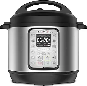 instant pot duo plus 9 in 1 multicooker, pressure cooker, slow cook, rice maker, steamer, sauté, yogurt, warmer & sterilizer, includes app with over 800 recipes, stainless steel, 6 quarts