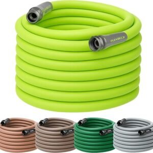 flexzilla garden hose 5/8 in. x 100 ft., lightweight all weather water hose, durable and flexible, leak free connections