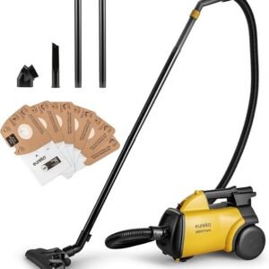 eureka 3670m canister cleaner, lightweight powerful vacuum for carpets and hard floors, w/ 5bags,yellow