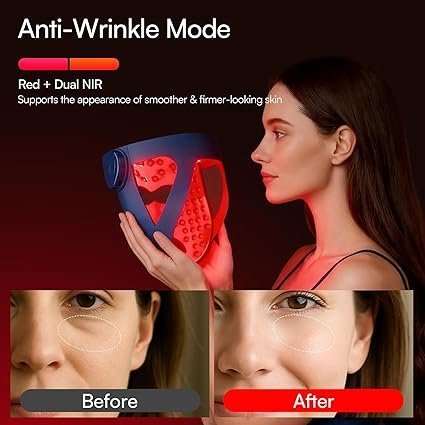 inia glow 4d wireless red light therapy mask for face – dual nir, 320 leds, 4 modes, under eye cooling, cordless & rechargeable led face mask for home & travel, skincare gifts for women mom wife, blue inia glow 4d wireless red light therapy mask for face – dual nir, 320 leds, 4 modes, under eye cooling, cordless & rechargeable led face mask for home & travel, skincare gifts for women mom wife, blue