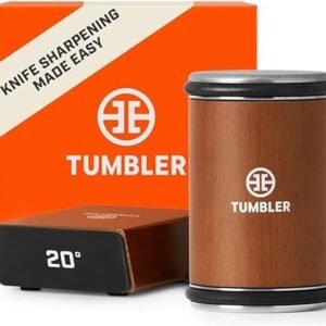 the original tumbler rolling knife sharpener™ knife sharpening made easy rolling knife sharpener tool for kitchen knives knife sharpener kit offers 15 & 20 degree sharpening (wood)