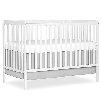 Home delta children essex 4 in 1 convertible baby crib, bianca white with natural legs
