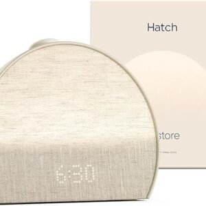 hatch restore 3 sunrise alarm clock, sound machine, smart light (putty) white noise, screen free sleep routine