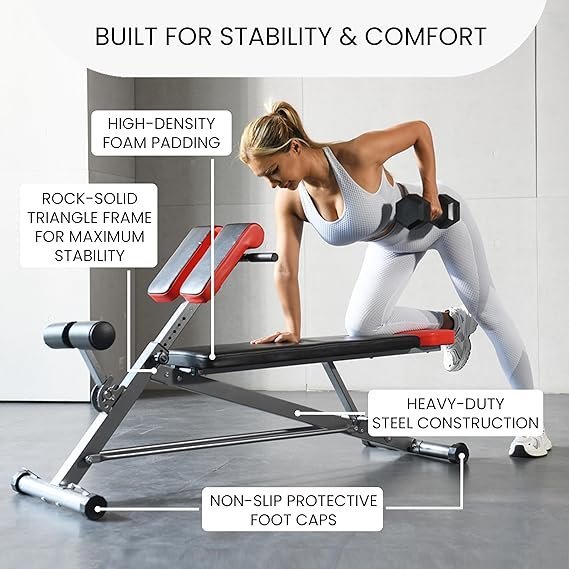 ff finer form multi functional weight bench for full all in one body workout – adjustable workout bench press for home gym, fitness equipment for back hyperextension, roman chair exercise, sit up ff finer form multi functional weight bench for full all in one body workout – adjustable workout bench press for home gym, fitness equipment for back hyperextension, roman chair exercise, sit up