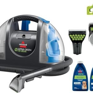 Home bissell little green pet deluxe portable carpet cleaner and car/auto detailer, 3353, gray/blue