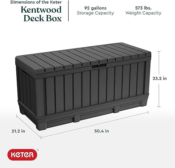 patiozen 100 gallon resin deck box, lockable patio outdoor storage box for furniture, garden tools and tools storage, waterproof outside storage boxes black patiozen 100 gallon resin deck box, lockable patio outdoor storage box for furniture, garden tools and tools storage, waterproof outside storage boxes black