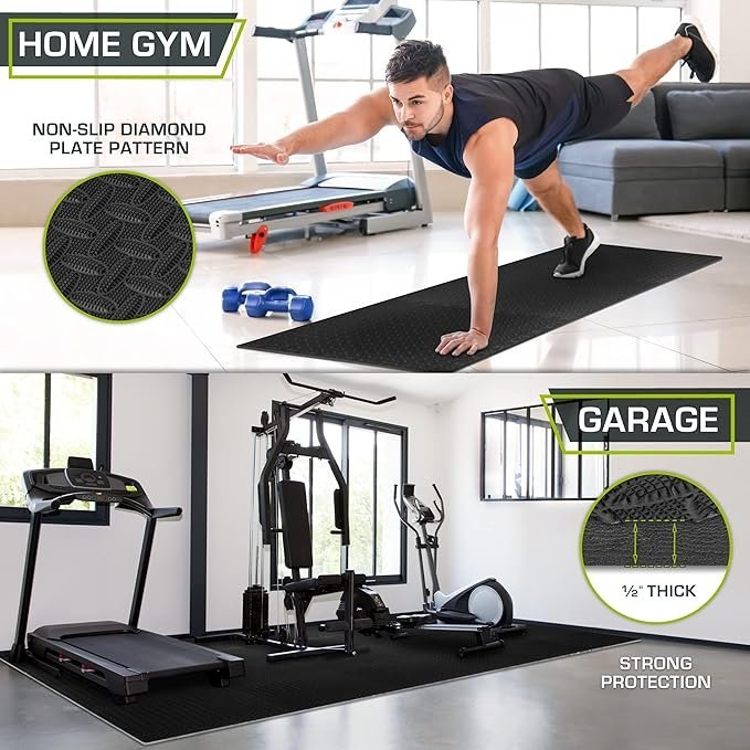 prosourcefit puzzle exercise mat ½ in, eva interlocking foam floor tiles for home gym, water resistant mats workout equipment, floor padding for kids, black, 24 in x 24 in x ½ in, 144 sq ft 36 tiles prosourcefit puzzle exercise mat ½ in, eva interlocking foam floor tiles for home gym, water resistant mats workout equipment, floor padding for kids, black, 24 in x 24 in x ½ in, 144 sq ft 36 tiles