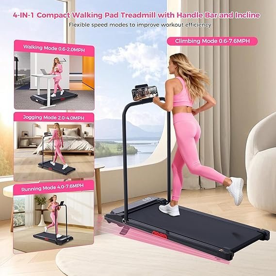 walking pad with incline, 2026 upgrade electric small walking pad with handle bar, 3.0hp protable walking pad treadmill with handles and incine for home small, 0.6 7.6mph, 350lbs walking pad with incline, 2026 upgrade electric small walking pad with handle bar, 3.0hp protable walking pad treadmill with handles and incine for home small, 0.6 7.6mph, 350lbs