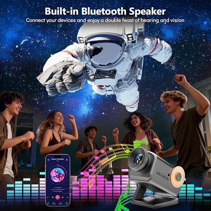 rossetta 3d projector, 60 themes hd 3d galaxy projector with bluetooth speaker & remote, 1h/2h timer, night light for bedroom, home decor, party, birthday & christmas gifts for adults, girls, boys rossetta 3d projector, 60 themes hd 3d galaxy projector with bluetooth speaker & remote, 1h/2h timer, night light for bedroom, home decor, party, birthday & christmas gifts for adults, girls, boys