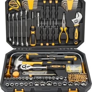 Home koopool 159 piece tool set, tool box kit for mechanic and car, general household home tool kit, basic tool kit for home auto repair, with storage case