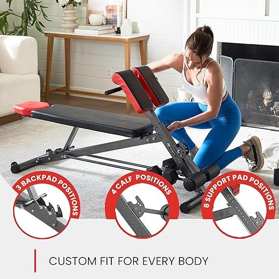 ff finer form multi functional weight bench for full all in one body workout – adjustable workout bench press for home gym, fitness equipment for back hyperextension, roman chair exercise, sit up ff finer form multi functional weight bench for full all in one body workout – adjustable workout bench press for home gym, fitness equipment for back hyperextension, roman chair exercise, sit up