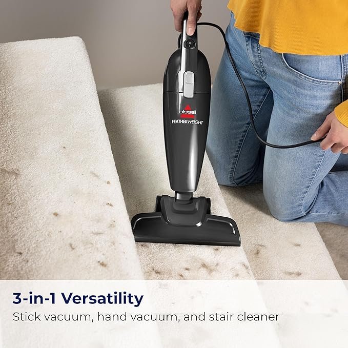 bissell featherweight stick lightweight bagless vacuum with crevice tool, 2033m, black bissell featherweight stick lightweight bagless vacuum with crevice tool, 2033m, black