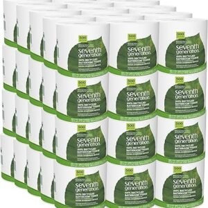 seventh generation white toilet paper 2 ply 100% recycled paper, 500 sheets, pack of 60