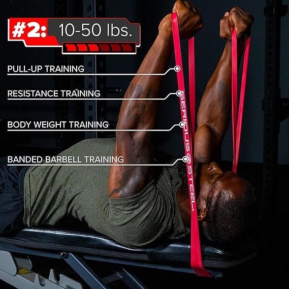 serious steel 41" assisted pull up band, heavy duty resistance band sets, stretching, powerlifting, resistance training and pull up assistance bands serious steel 41" assisted pull up band, heavy duty resistance band sets, stretching, powerlifting, resistance training and pull up assistance bands