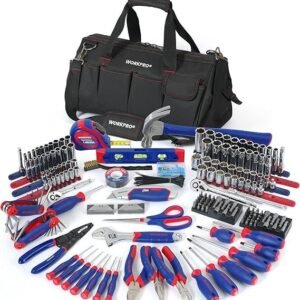 workpro 322 piece home repair tool kit with carrying bag basic household hand tools