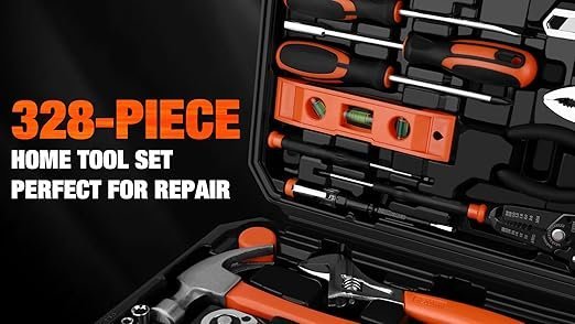 328 piece tool set tool kit toolbox storage case with drawer, general household hand tool kit perfect for home & diy repairs 328 piece tool set tool kit toolbox storage case with drawer, general household hand tool kit perfect for home & diy repairs