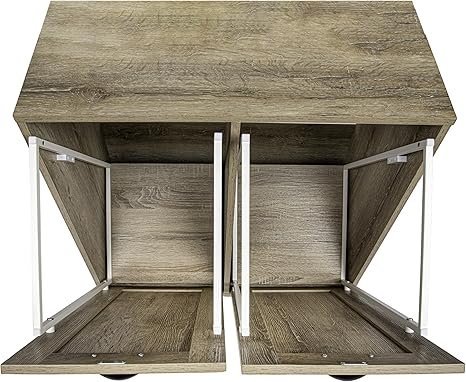 household essentials laundry sorter cabinet, oak finish household essentials laundry sorter cabinet, oak finish