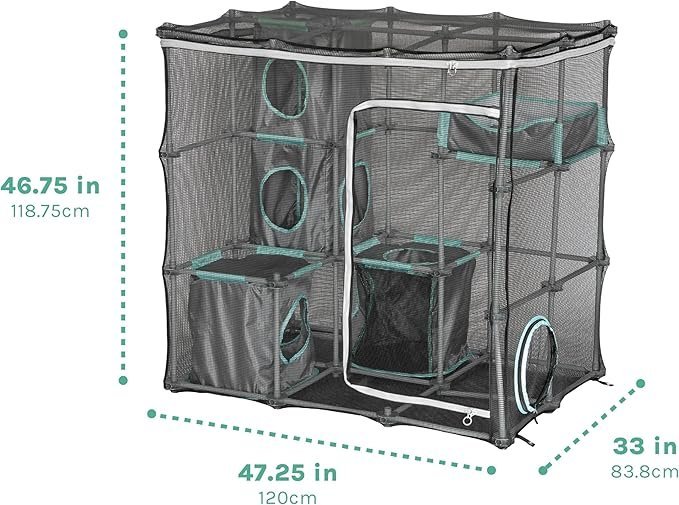 kitty city outdoor catio furniture and play kits for cats, outdoor mega kit kitty city outdoor catio furniture and play kits for cats, outdoor mega kit