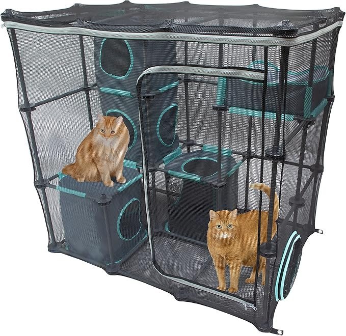 kitty city outdoor catio furniture and play kits for cats, outdoor mega kit kitty city outdoor catio furniture and play kits for cats, outdoor mega kit