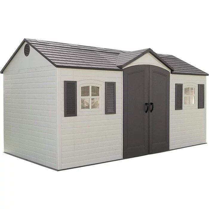 side entry 15 ft. w x 8 ft. d plastic storage shed