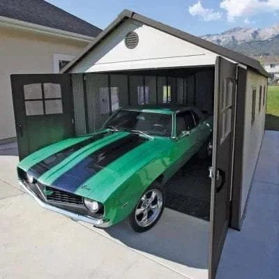 lifetime 11 ft. x 21 ft. outdoor storage shed with tri fold doors lifetime 11 ft. x 21 ft. outdoor storage shed with tri fold doors