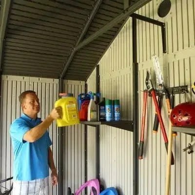 lifetime 11 ft. x 21 ft. outdoor storage shed with tri fold doors lifetime 11 ft. x 21 ft. outdoor storage shed with tri fold doors