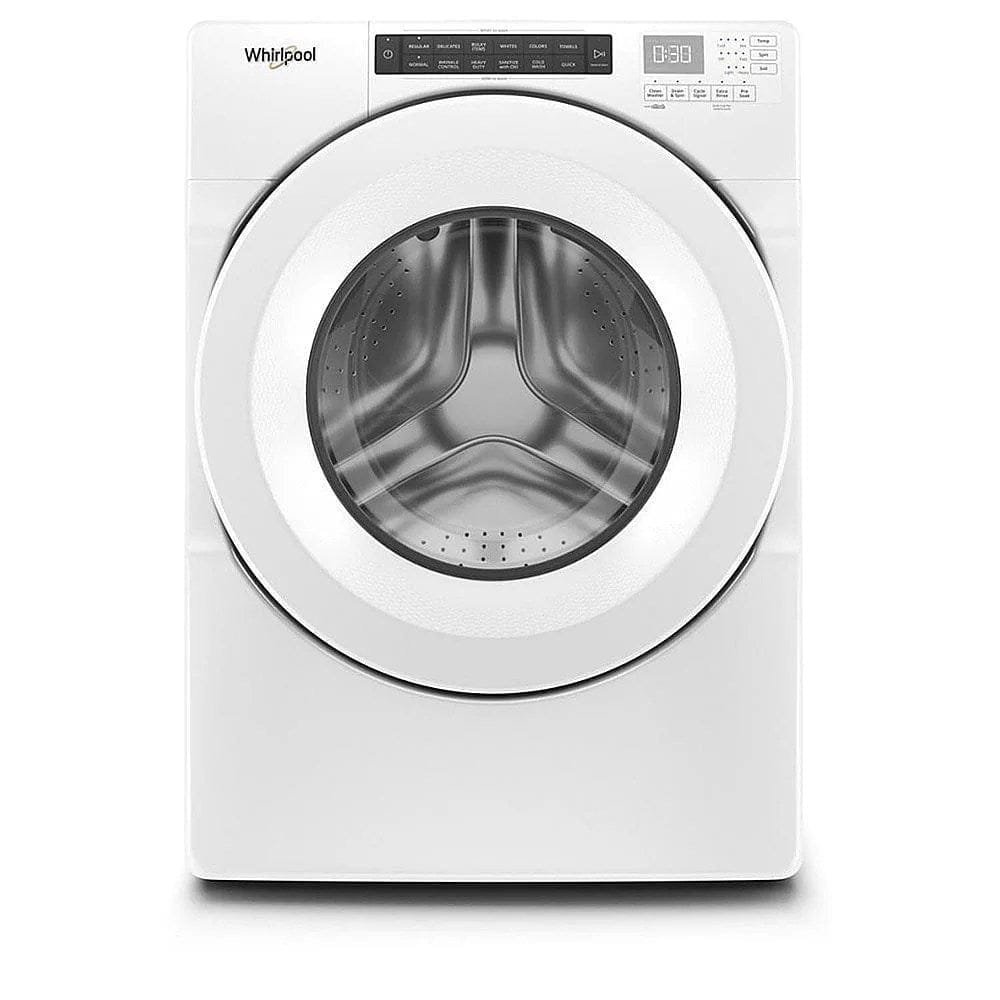 whirlpool – 4.3 cu. ft. high efficiency stackable front load washer with 35 cycle options – white whirlpool – 4.3 cu. ft. high efficiency stackable front load washer with 35 cycle options – white