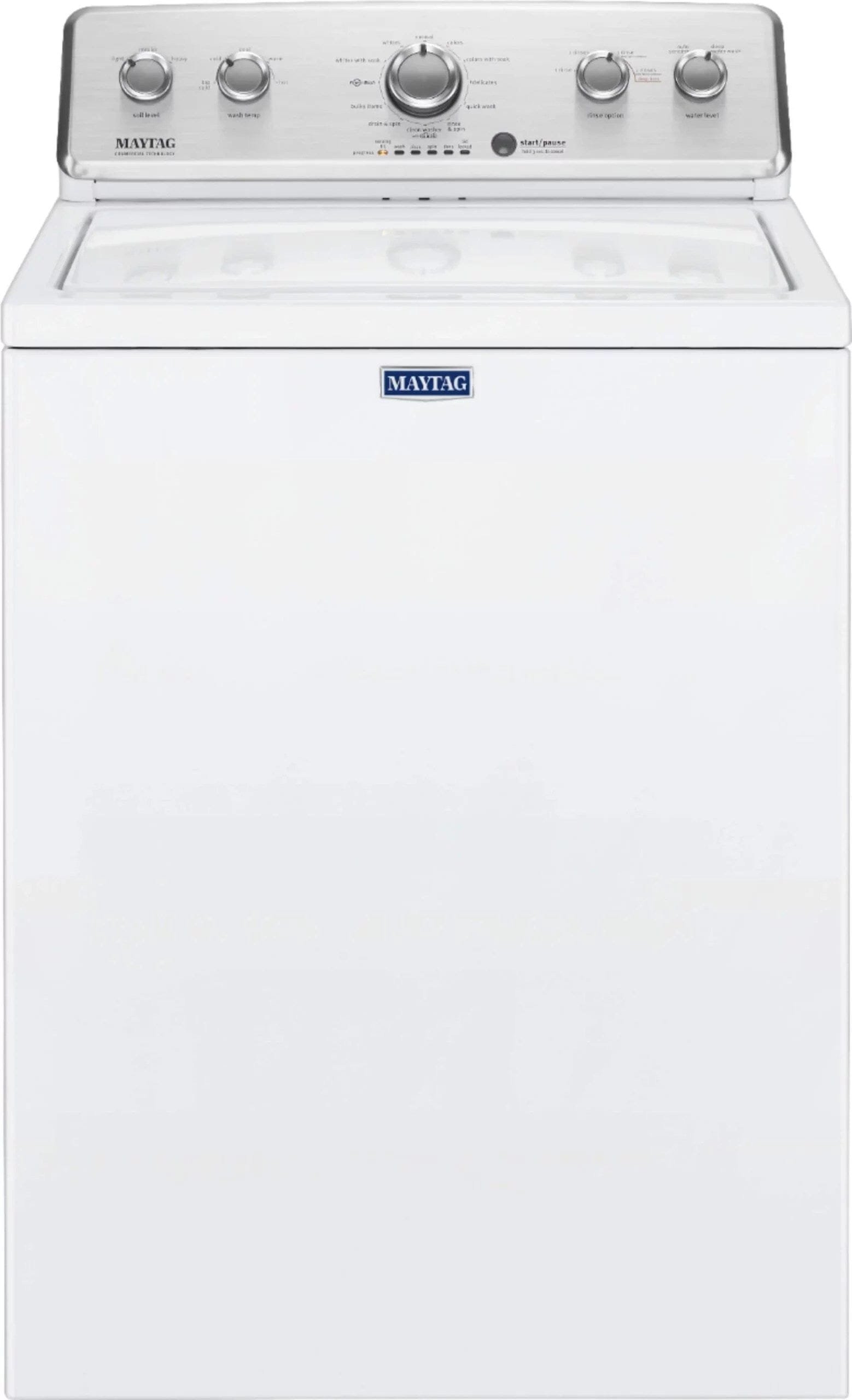 maytag – 3.8 cu. ft. high efficiency top load washer with powerwash agitator – white maytag – 3.8 cu. ft. high efficiency top load washer with powerwash agitator – white