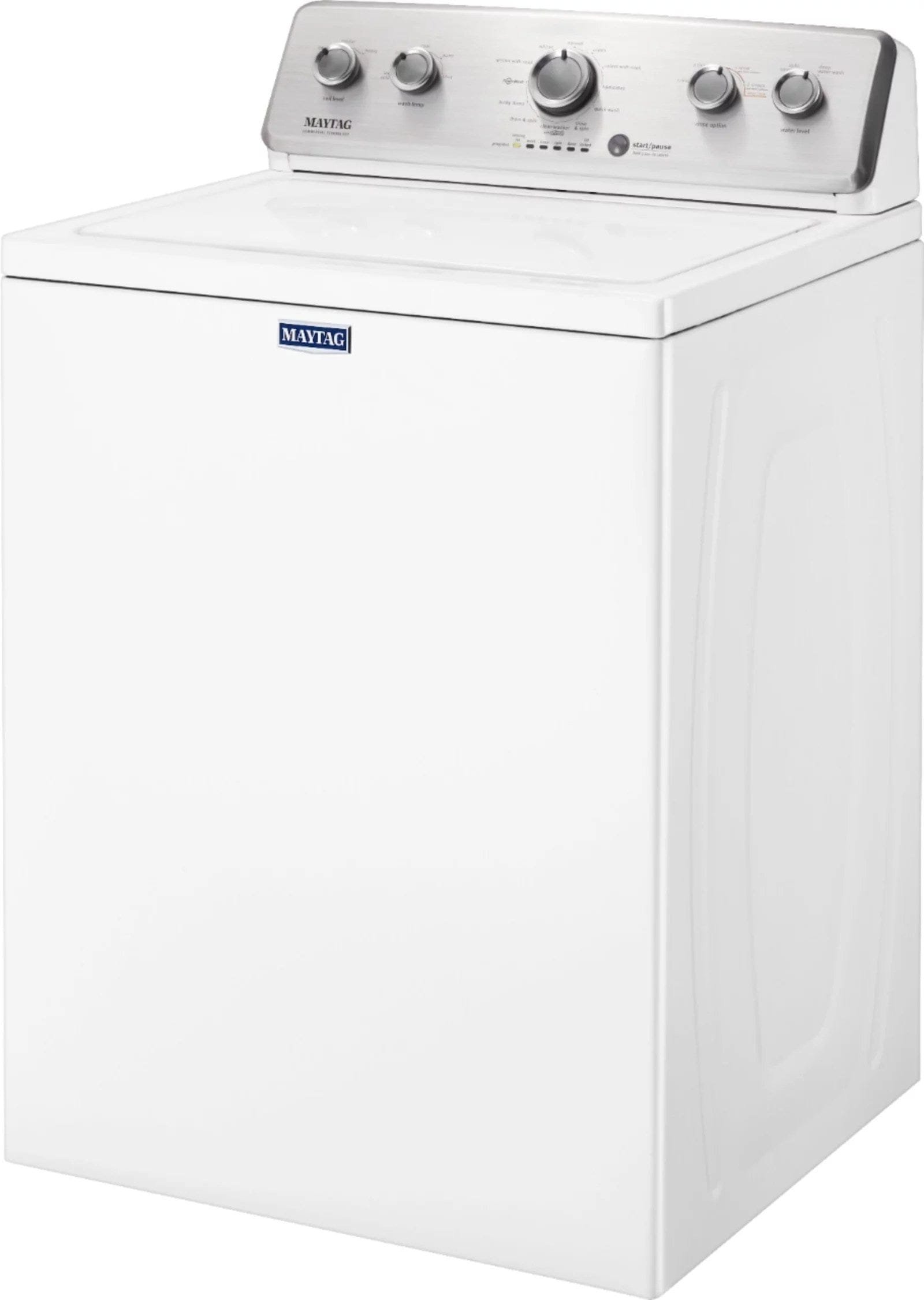 maytag – 3.8 cu. ft. high efficiency top load washer with powerwash agitator – white maytag – 3.8 cu. ft. high efficiency top load washer with powerwash agitator – white