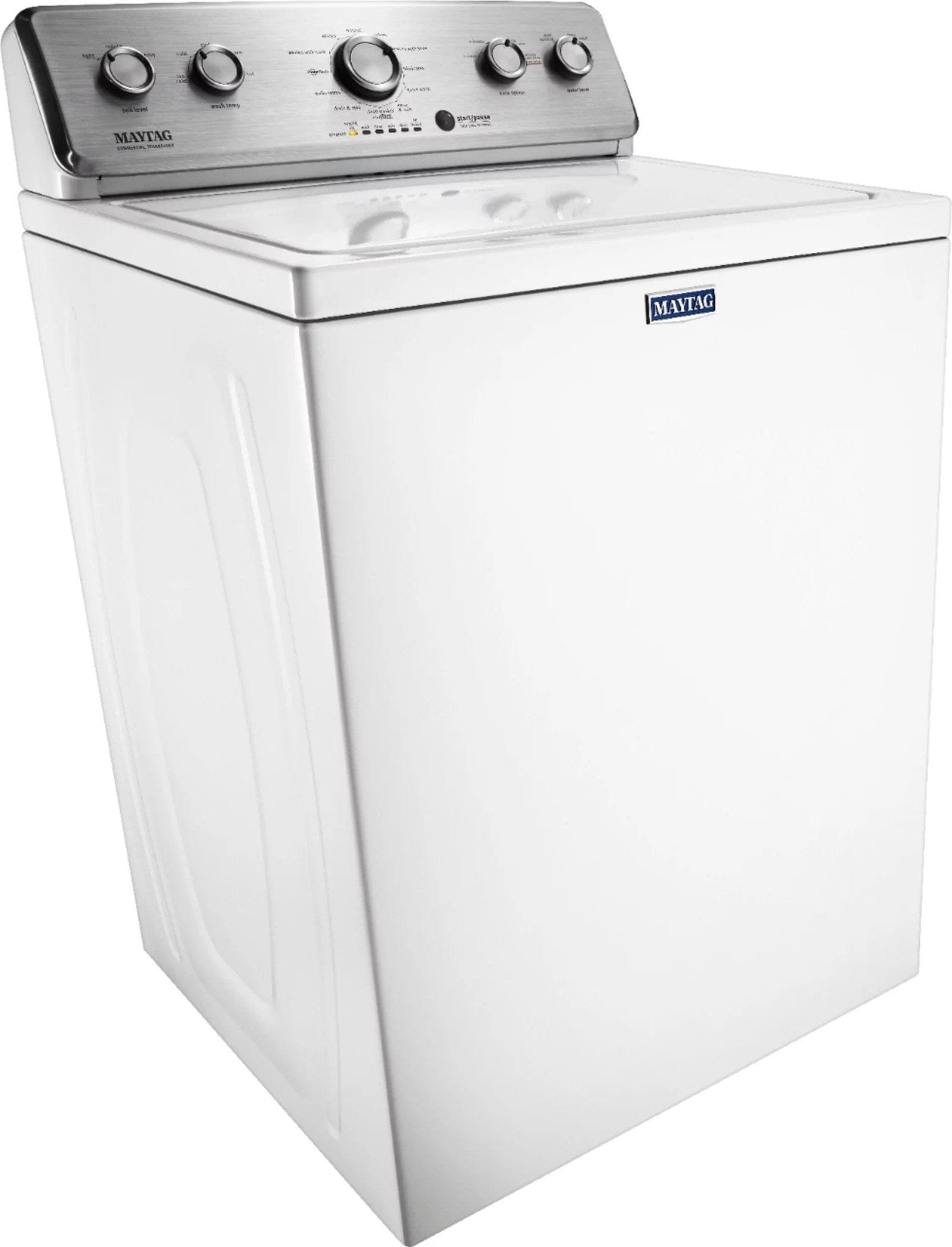 maytag – 3.8 cu. ft. high efficiency top load washer with powerwash agitator – white maytag – 3.8 cu. ft. high efficiency top load washer with powerwash agitator – white