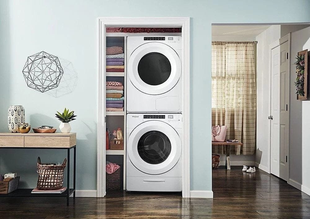 whirlpool – 4.3 cu. ft. high efficiency stackable front load washer with 35 cycle options – white whirlpool – 4.3 cu. ft. high efficiency stackable front load washer with 35 cycle options – white
