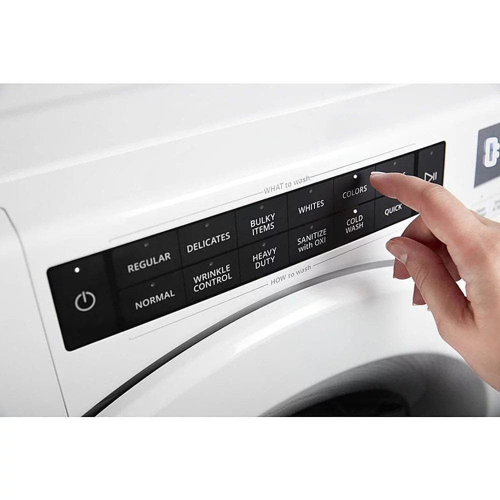 whirlpool – 4.3 cu. ft. high efficiency stackable front load washer with 35 cycle options – white whirlpool – 4.3 cu. ft. high efficiency stackable front load washer with 35 cycle options – white