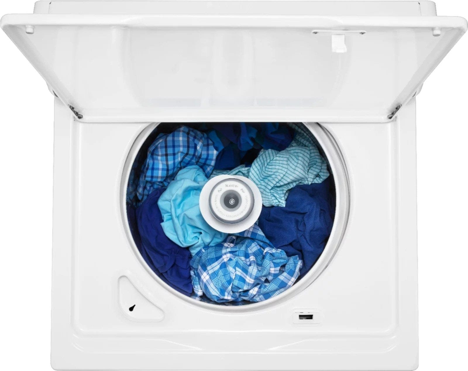 maytag – 3.8 cu. ft. high efficiency top load washer with powerwash agitator – white maytag – 3.8 cu. ft. high efficiency top load washer with powerwash agitator – white