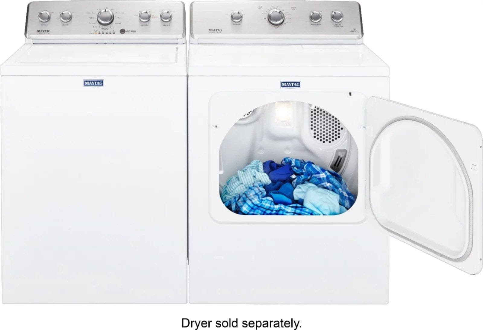 maytag – 3.8 cu. ft. high efficiency top load washer with powerwash agitator – white maytag – 3.8 cu. ft. high efficiency top load washer with powerwash agitator – white