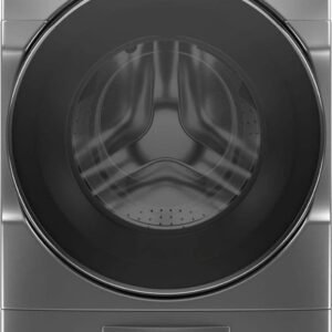 whirlpool – 4.5 cu. ft. high efficiency stackable front load washer with steam and load & go xl dispenser – chrome shadow