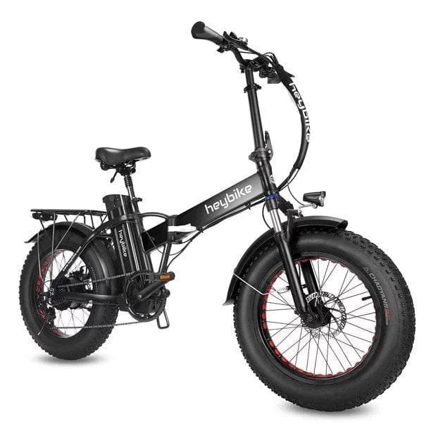 heybike mars electric bike foldable 20 x 4.0 fat tire electric bicycle with 500w motor 48v 12.5ah removable battery shimano 7 speed and dual shock